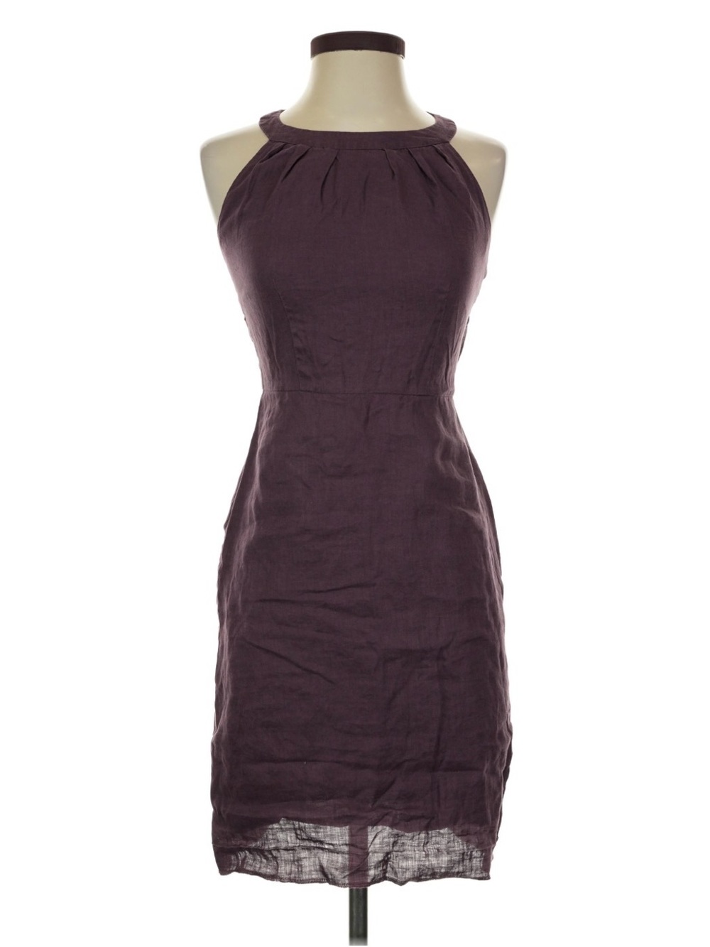 LOFT Plum Halter Sheath Mini Dress